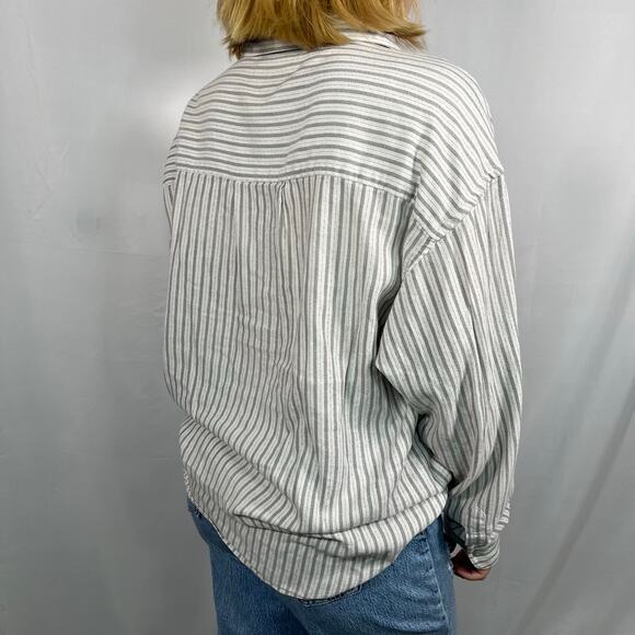 Vintage Men's Ron Chereskin Cotton and Rayon Striped Button-Up Shirt Size XL - Picture 2 of 8